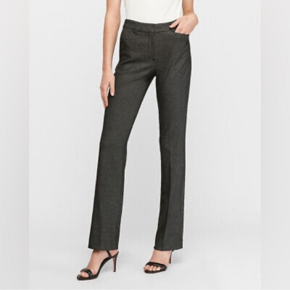 Express Columnist Barely Boot Gray Pants Office W… - image 1